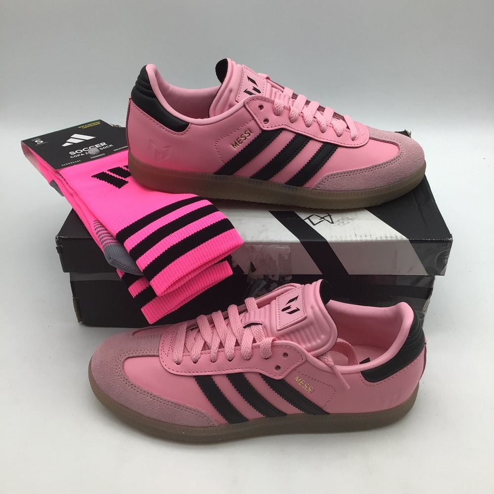 Adidas Samba Messi Miami Pink Black Gum Sneakers JP7844 Mens Size 6.5 NEW